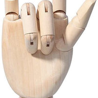 Maniquí de madera de mano para dibujo y exhibición de joyería (7 pulgadas) - Arteztik