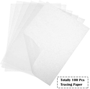 Selizo - Papel de calco translúcido para lápiz, rotulador y tinta (100 hojas) - Arteztik