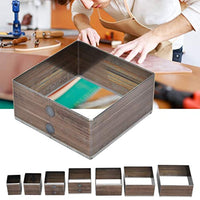 7 moldes de piel para perforación de 0.787-1.969 in, un agujero, huecos, cuadrados, herramienta de bricolaje para hacer bolsas, cinturones, billeteras. - Arteztik
