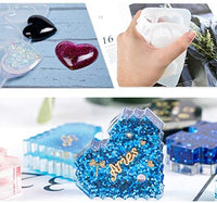 iSuperb - 1 juego de moldes de resina para moldes de silicona con forma de corazón para moldeado de silicona - Arteztik
