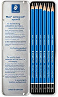 Staedtler Lumograph Grafito 100G6 - Lápices de dibujo y bocetos (6 grados, 100G6) - Arteztik
