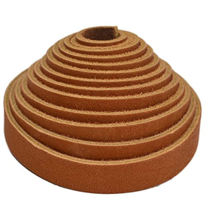 Correas de piel TOFL para artesanías, 4 onzas 1/6" de grosor, 1/2" de ancho y 72" de largo - Arteztik
