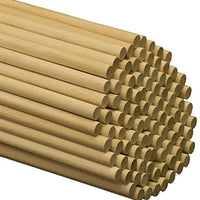 Woodpeckers - Varillas de madera de abedul (1/2 x 18 pulgadas), 25 varillas de madera sin terminar para manualidades y proyectos de bricolaje - Arteztik