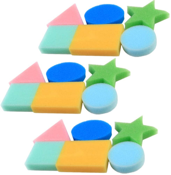 Esponjas de pintura con forma geométrica para manualidades, manualidades, pintura, tarjetas, dibujos, manualidades, 18 unidades - Arteztik