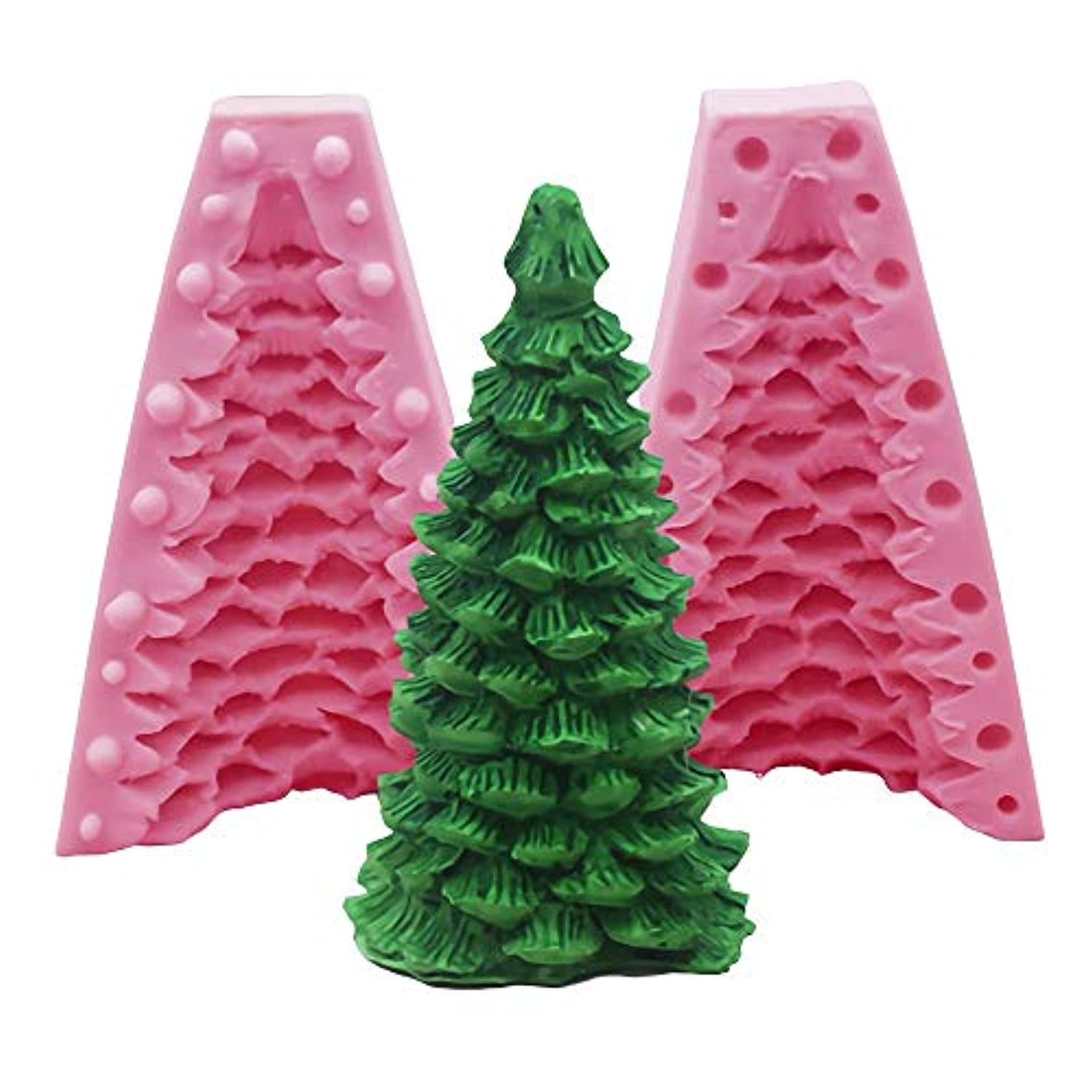 Molde 3D de la vela del silicón del árbol de Navidad para la fabricaci