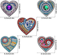 CooCu - Llavero con diamantes de imitación, diseño de mosaico con diamantes de imitación, para hacer taladros decorativos, arte y manualidades, para adultos y niños (corazón) - Arteztik

