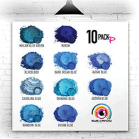 Pigmento en polvo de mica "Angel Blue" (1.76 oz o 50 gr) multiusos para manualidades y manualidades, aditivo | carpintería, epoxi, resina, bombas de baño naturales, pintura, jabón, esmalte de uñas, bálsamo de labios - Arteztik
