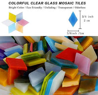 Yisau - Juego de azulejos de mosaico de vidrio para manualidades (1000 unidades, para decoración del hogar o manualidades de mosaico de bricolaje (rombo) - Arteztik

