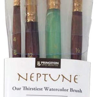 Princeton Artist Brush Neptune, pinceles para acuarelas, serie 4750, pelo de ardilla sintético - Arteztik