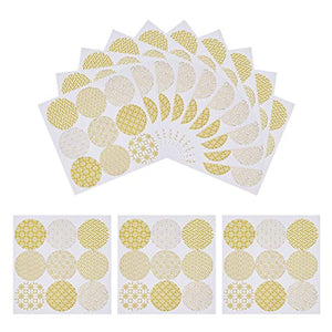 PH PandaHall 50 hojas círculos, pegatinas de pegatinas para cuadros de paster, pegatinas decorativas para caja de regalo, decoración de álbumes de recortes, decoración (450 piezas en total) - Arteztik