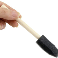 YG_Oline - Juego de 48 pinceles de pintura con mango de madera para niños, color negro - Arteztik