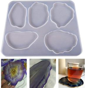 Lkjf - Molde de silicona epoxi para posavasos, hecho a mano, ágata UV, epoxi - Arteztik