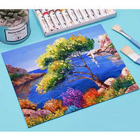 HappyHapi Paneles de lona de 16 unidades, 7.9 x 9.8 in en blanco para pintura, tableros de lona de calidad profesional sin ácidos, 100% algodón con núcleo de tablero reciclado - Arteztik