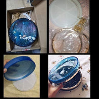 Juego de moldes para hacer bolsas de bricolaje dinámico líquido Quicksand bolsa molde kit bolso de silicona resina molde artesanía UV claro Shaker embrague (redondo) - Arteztik