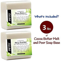 Pifito Premium - Base de jabón para derretir y verter manteca de cacao – Base de jabón de glicerina vegetal natural – Excelente suministros para hacer jabón hecho a mano - Arteztik