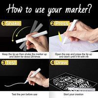 Bolígrafos de pintura acrílica negra – Paquete de 8 rotuladores de pintura negra, bolígrafos de pintura acrílica para pintura de roca, madera, metal, metal, cerámica, graffiti, papel, dibujo, calabazas de plástico, juegos de pintura acrílica a base de agu - Arteztik
