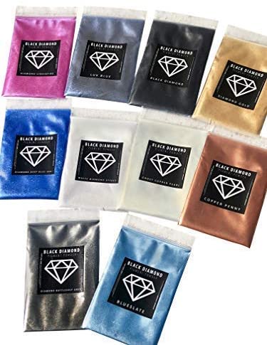 Variety Pack 6 (10 Colors) Mica Powder Pure, 2TONE Series Variety Pigment Packs (Epoxy,Paint,Color,Art) Black Diamond Pigments - Arteztik