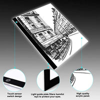 Caja de luz LED de dibujo Pad – A3 ultra delgada portátil USB Cable Regulable Brillo de la Pintura de la Junta para Artistas Dibujo Dibujo Dibujo Animación de Rayos X Vista - Arteztik