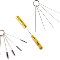 ABEST juego de 3 utensilios para reparación y limpieza de aerógrafos agujas y brochas de acero inoxidable - Arteztik