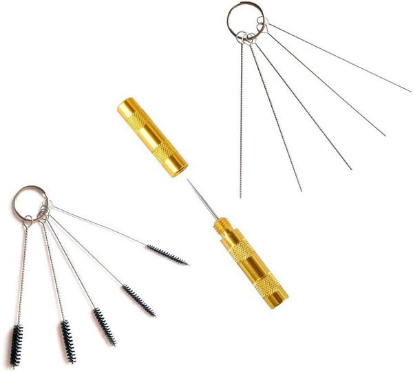ABEST juego de 3 utensilios para reparación y limpieza de aerógrafos agujas y brochas de acero inoxidable - Arteztik