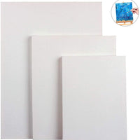 Tableros de lienzo para pintura, 3 unidades, sin ácidos, lienzo estirado en blanco de algodón 7 x 9,4, 3.7 x 4.6 in, 11,8 x 15,7 para pintores aficionados, estudiantes principiantes - Arteztik