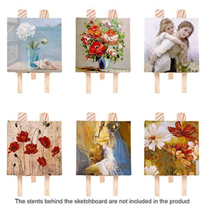 PH Pandahall 12 piezas Mini paneles de lona estirada Mini de 3" x 3" Panel de lona para pintar manualidades dibujo - Arteztik