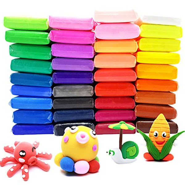 36 colores de arcilla seca al aire, arcilla mágica, juguete de estudio, arte creativo para manualidades, regalo para niños y niñas - Arteztik
