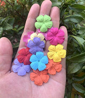 100 piezas de parches de flores de 1.142 x 1.142 in de papel de morera para álbumes de recortes de boda muñeca suministros de la tarjeta mini flores de papel - Arteztik
