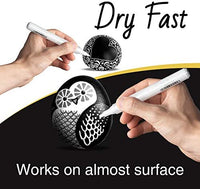 Bolígrafos de pintura acrílica negra – Paquete de 8 rotuladores de pintura negra, bolígrafos de pintura acrílica para pintura de roca, madera, metal, metal, cerámica, graffiti, papel, dibujo, calabazas de plástico, juegos de pintura acrílica a base de agu - Arteztik

