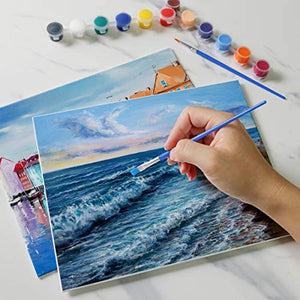 Tableros de lona de 8.0 x 10.0 in para pintura – 10 unidades de lienzo de gran valor para artistas profesionales estirados sin ácido para pintura al óleo y acrílica - Arteztik