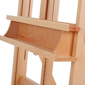 MEEDEN Caballete de pintura artística – Soporte de caballete de estudio de  madera de haya maciza con marco en H, caballete de suelo ajustable para