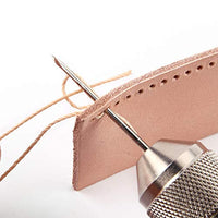 Bagvhandbagro - Kit de reparación de cuero para tapicería, 11 piezas de herramientas de costura de cuero con agujas de coser a mano, hilo encerado de cuero, punzón y dedal para costura de lona de trabajo - Arteztik
