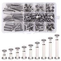 Witlans Chicago - Juego de 90 tornillos para encuadernación, acero inoxidable 304, Phillips, juego de tornillos para encuadernar con tornillos para bricolaje, decoración de cuero, álbumes de fotos, encuadernaciones (9 tamaños) - Arteztik
