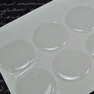 igogo Ronda Epoxy calcomanía para botella Cap colgantes – 2 inch (50,8 mm) transparente color, 50 pcs - Arteztik