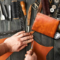 FEPITO - Hilo encerado de piel de 19 piezas de 198 yardas, 6 colores de cuero, cuerda encerada para coser con herramientas de cuero para tapicería de cuero, manualidades de costura - Arteztik
