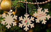 4 piezas grandes sin terminar pintables en blanco de madera de 11.6 x 11.8 pulgadas decoración de festivales de Navidad, árbol de Navidad colgante de madera para niños DIY arte manualidades (letras caseras) - Arteztik
