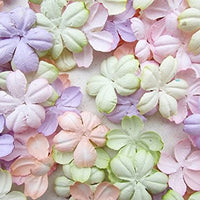 100 piezas de parches de flores de 1.181 x 1.181 in, flores de papel de morera, álbumes de recortes, bodas, suministros para casa de muñecas, tarjetas de papel Mini productos de Tailandia. - Arteztik
