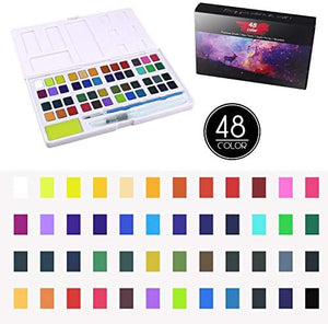 Kits de pintura de acuarela para niños, kits de pintura de colores premium, conjuntos de pintura profesional con 2 pinceles de acuarela, paleta, y estuche de almacenamiento, suministros de arte para pintar regalos para adultos, adolescentes (24 colores) - Arteztik