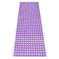 2520 pegatinas de diamantes de imitación, 5 hojas de 0.236 in, autoadhesivas, con gemas de colores, para manualidades, cuerpo, festivales de maquillaje, carnaval (morado oscuro) - Arteztik
