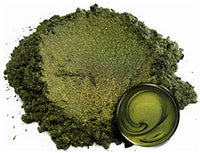 Pigmento en polvo de Mica "té verde" (1.76 oz), aditivo multiusos para manualidades y manualidades, carpintería, bombas de baño naturales, resina, pintura, epoxi, jabón, esmalte de uñas, bálsamo de labios (té verde, 1.76 oz). - Arteztik
