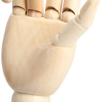 Maniquí Articulado de madera Tescogo con dedos flexibles de madera 7.0 in mano derecha - Arteztik