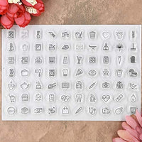 Kwan Crafts 2 hojas de diferentes estilos de vida diaria estampado transparente sellos para hacer tarjetas de decoración y bricolaje scrapbooking - Arteztik
