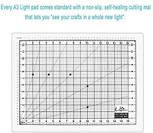 LitEnergy 24.3 pulgadas diagonal A3 LED mesa ligera portátil para rastrear - Arteztik