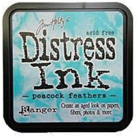 Ranger Tim Holtz Distress – Almohadilla de tinta, plumas de pavo real - Arteztik