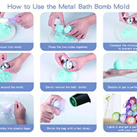 SHEEFLY - Juego de moldes para bombas de baño de metal para hacer bombas de baño, jabones y manualidades hechos a mano - Arteztik