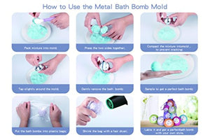 SHEEFLY - Juego de moldes para bombas de baño de metal para hacer bombas de baño, jabones y manualidades hechos a mano - Arteztik