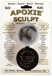 Aves apoxie Sculpt Negro 2-Part self-hardening modelado compuesto 1/4 Lb - Arteztik