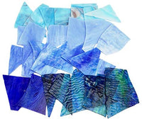 Lanyani - Hojas de vidrio para vidrieras, mosaicos de vidrio para obras de arte y manualidades, 35 oz, color azul - Arteztik
