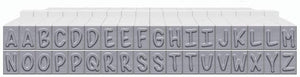 Contact USA - Juego de sellos de alfabeto (36 piezas, tamaño pequeño, conectable, 36 unidades), color blanco - Arteztik