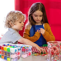 Contenedor de almacenamiento apilable de 7 capas, 70 compartimentos ajustables (blanco), contenedor de almacenamiento apilable, perfecto para juguetes de niños, manualidades de arte, joyas, suministros, minicaja y pegatina de carta incluida - Arteztik
